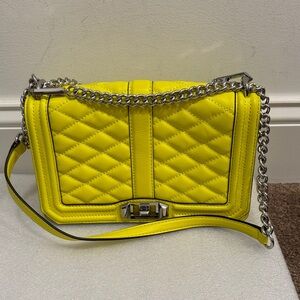 Rebecca Minkoff Yellow Quilted Crossbody Bag